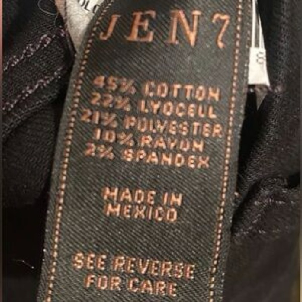 NWT Jen 7 For All Mankind Jeweled Black Ankle Skinny Jeans, sz 14 - Picture 8 of 16